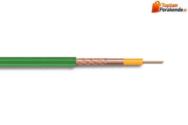 Reçber RG6 U6 PHY-PVC Cu/Cu Anten Kablosu Yeşil